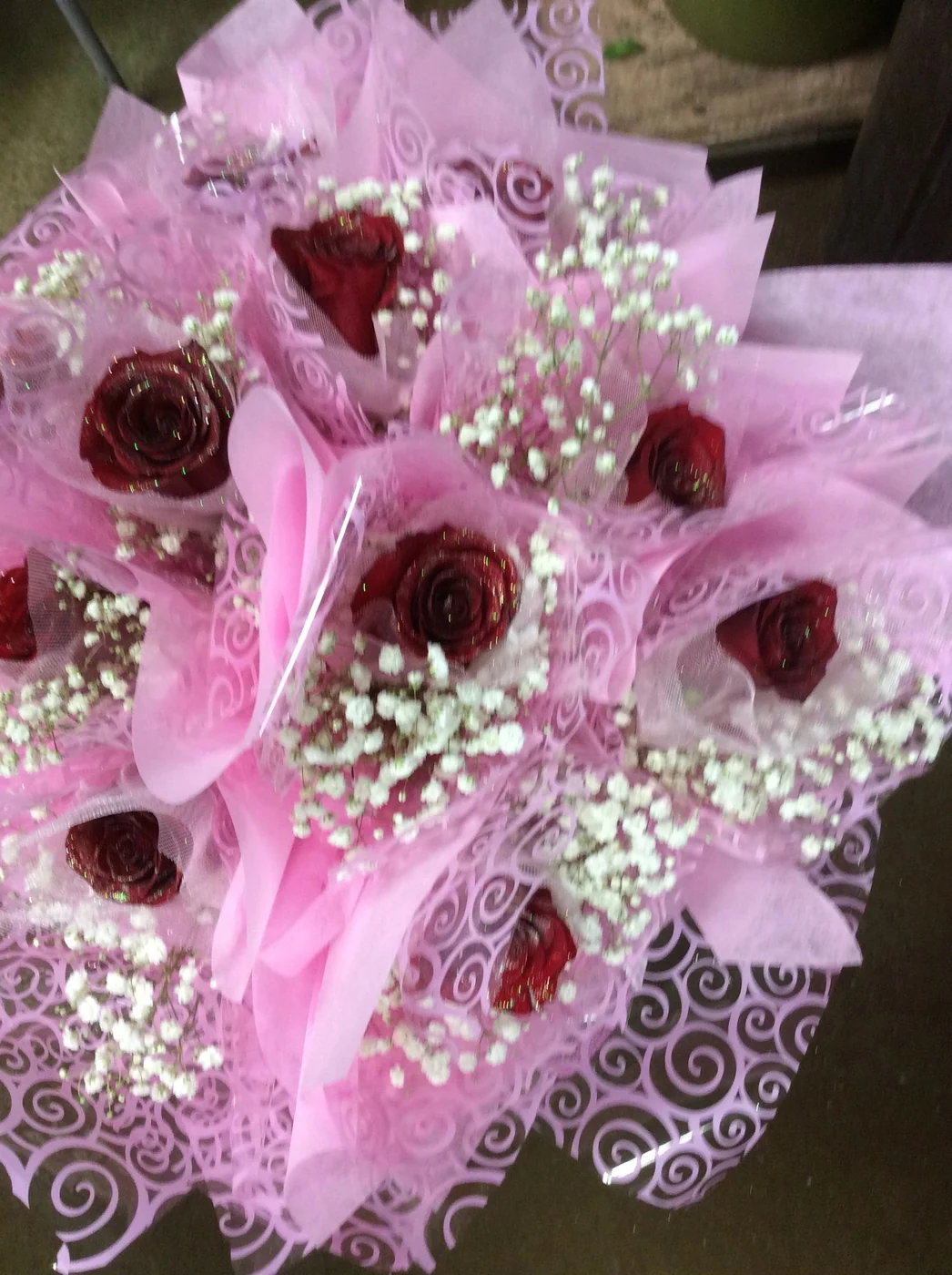 1 DZ HK Fancy Style Red Roses